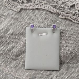 Elegant Purple Dainty Hoop Earrings